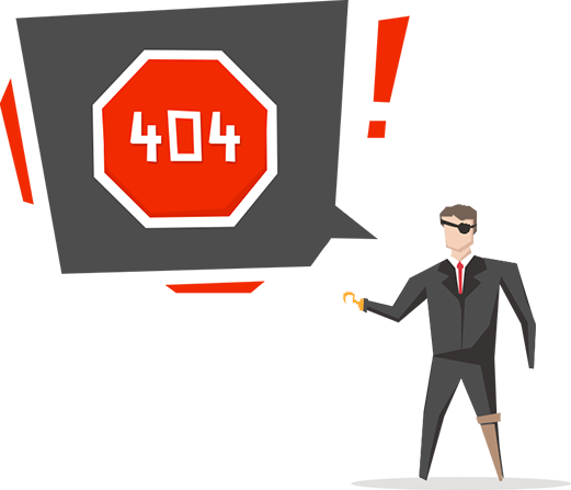 Creative 404 Error Page Design in Bootstrap Template with Red color